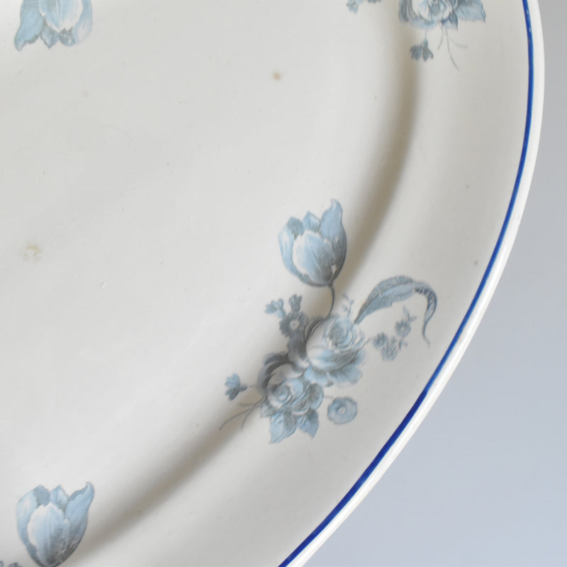 Vintage Oval Platter Saran E.Charbonnier