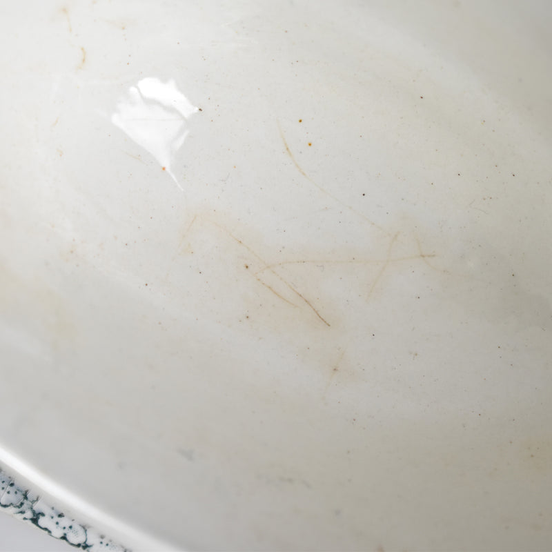 Antique Creil et Montereau Sauce Boat with Finches