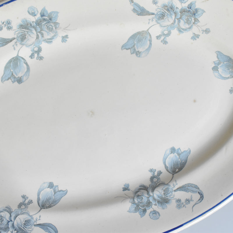 Vintage Oval Platter Saran E.Charbonnier