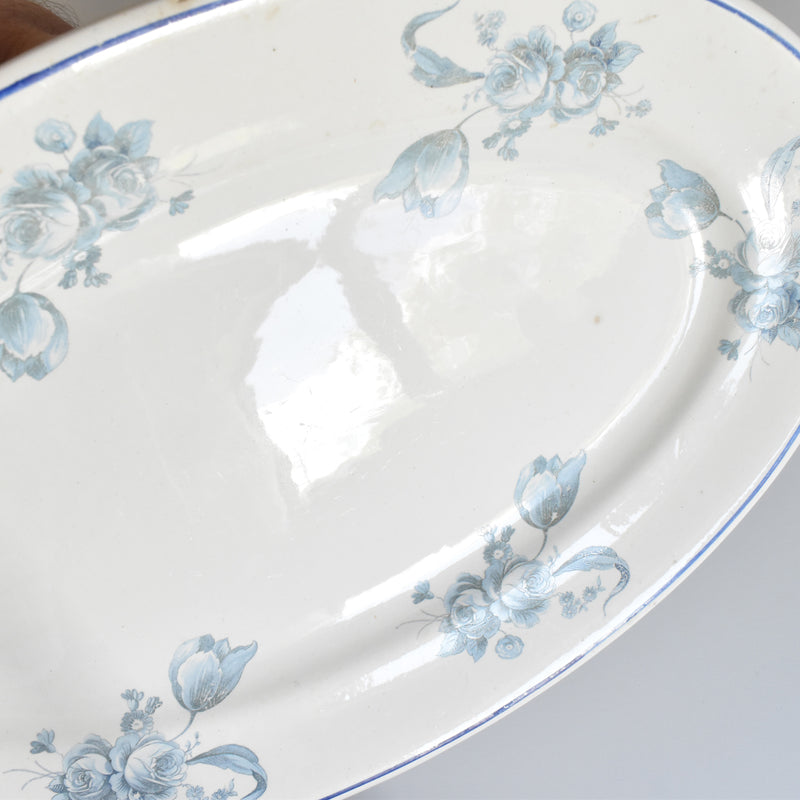 Vintage Oval Platter Saran E.Charbonnier