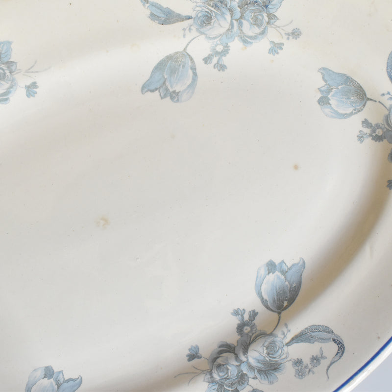 Vintage Oval Platter Saran E.Charbonnier