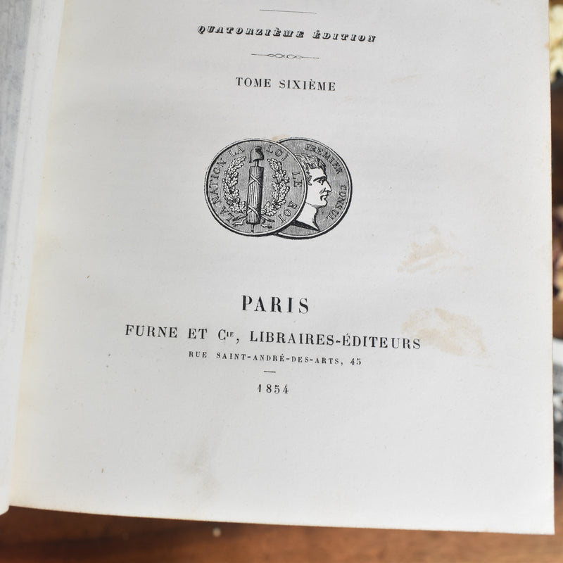 アンティーク本 A.THIERS Révolution Française Tome 6