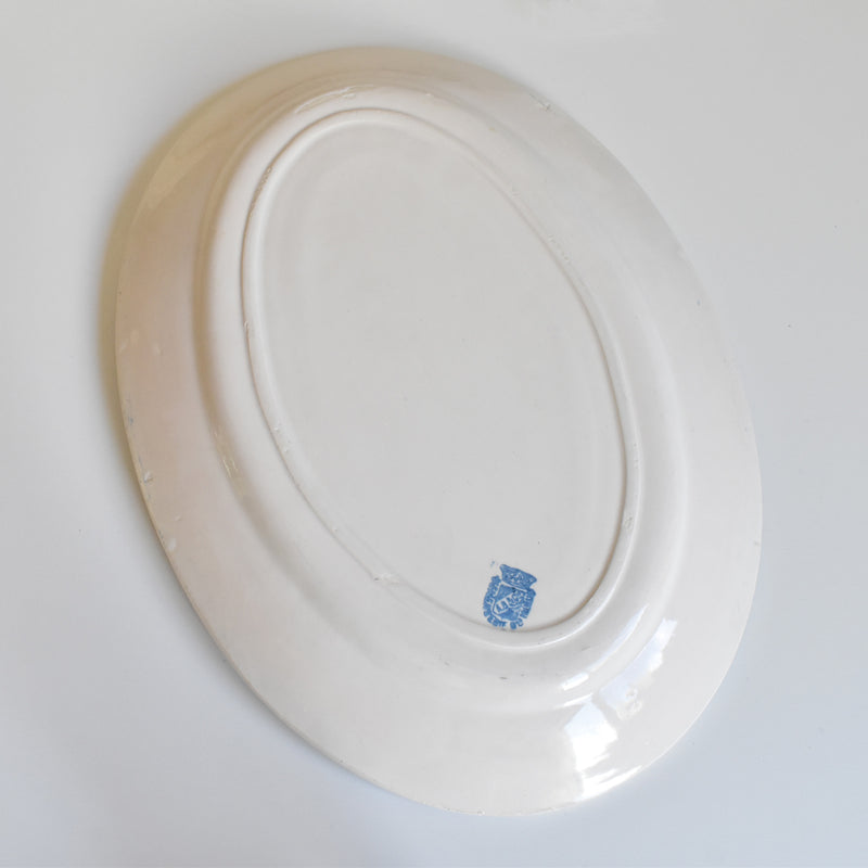 Antique Oval Platter, Faiencerie du Midi AB&Cie