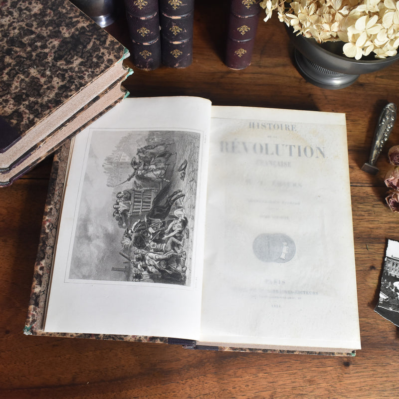 アンティーク本 A.THIERS Révolution Française Tome 6