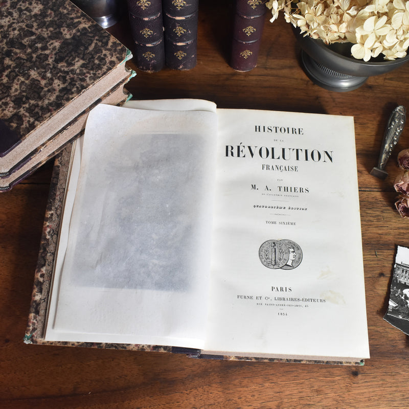 アンティーク本 A.THIERS Révolution Française Tome 6