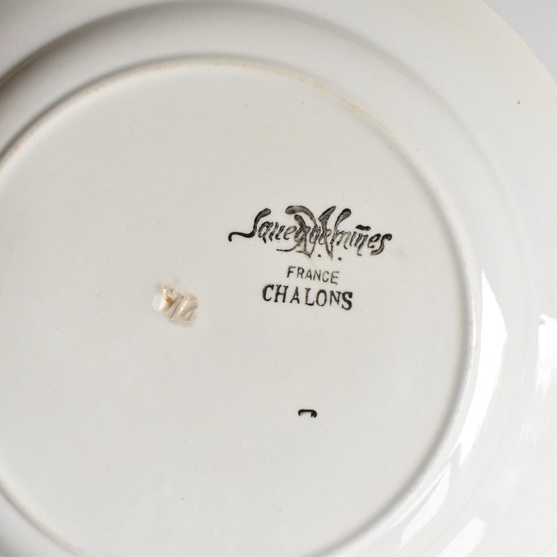 Vintage Plate Digoin & Sarreguemines Chalons E