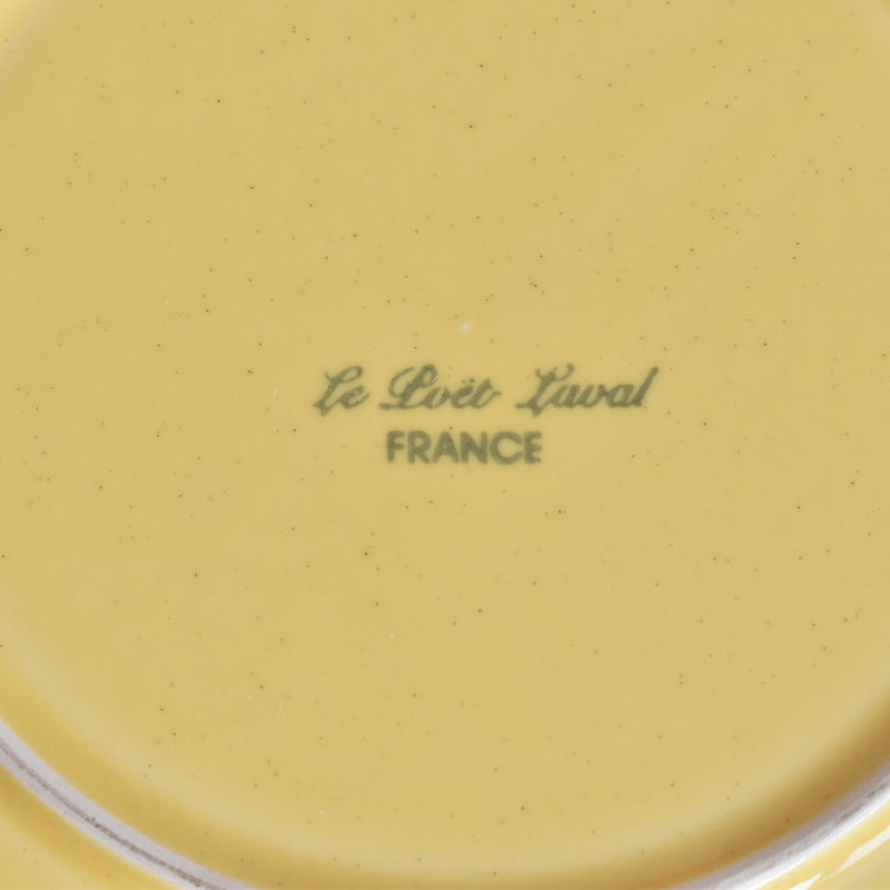 （予約済み）ヴィンテージ　オクトゴナルプレート　ポエ-ラヴァル　イェロー　4枚セット