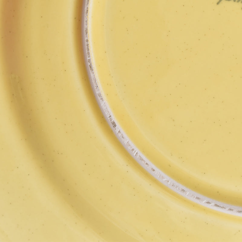 （予約済み）ヴィンテージ　オクトゴナルプレート　ポエ-ラヴァル　イェロー　4枚セット