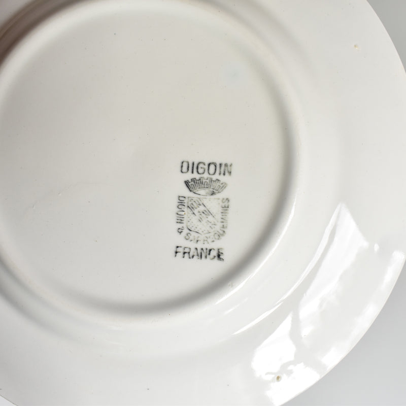 Vintage Dessert Plate Digoin & Sarreguemines La Chasse N3