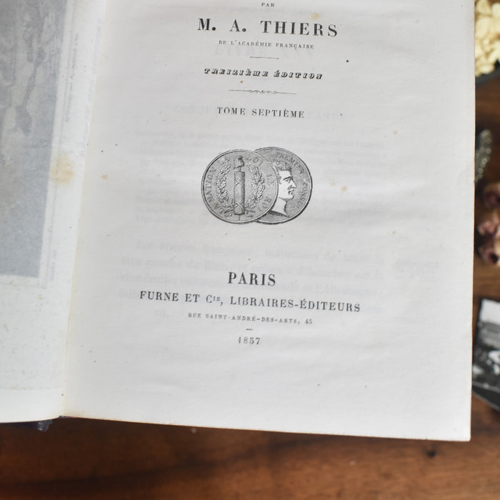 アンティーク本 A.THIERS Révolution Française Tome 7