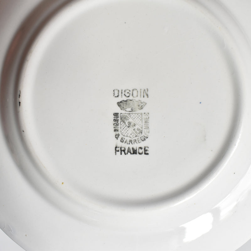Vintage Dessert Plate Digoin & Sarreguemines "la Chasse N11"