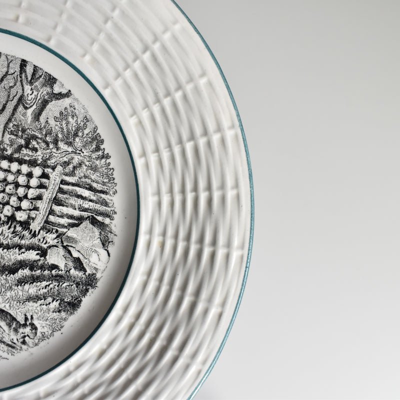 Vintage Dessert Plate Digoin & Sarreguemines "la Chasse N11"