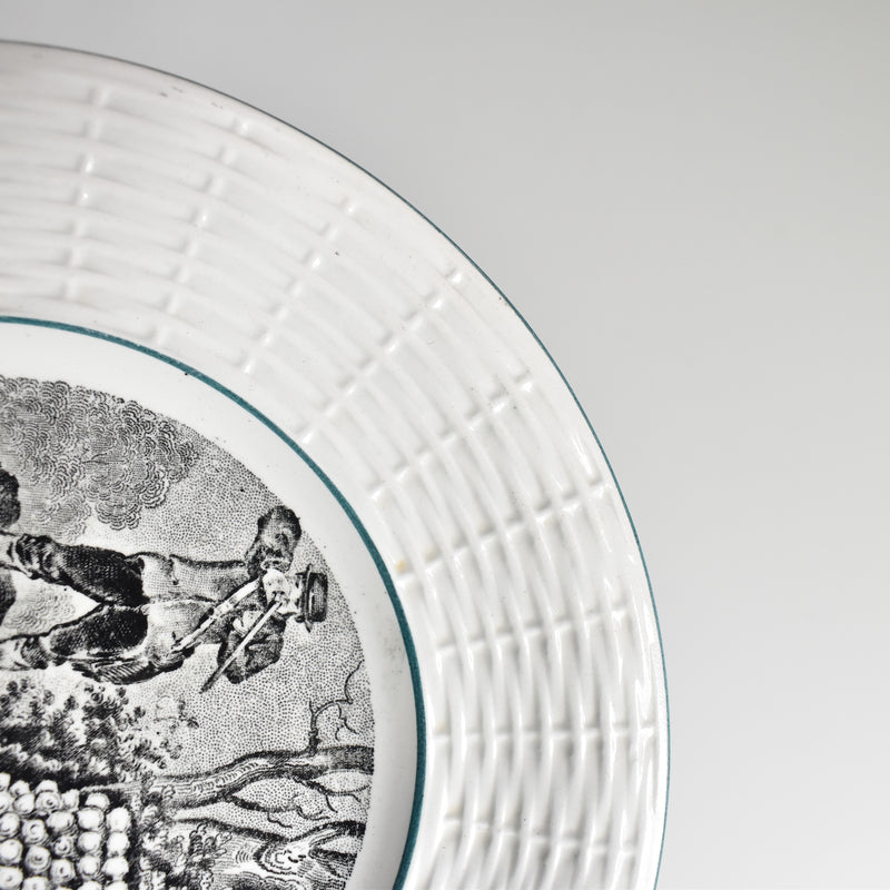 Vintage Dessert Plate Digoin & Sarreguemines "la Chasse N11"
