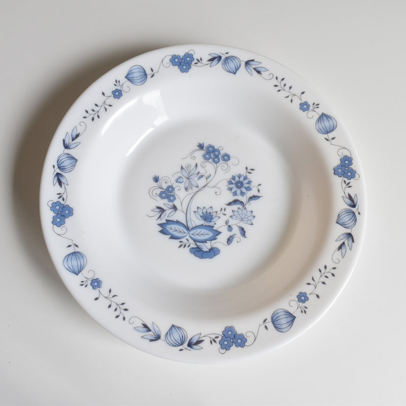 Vintage Glass Deep Plate ARCOPAL Oignon Bleu