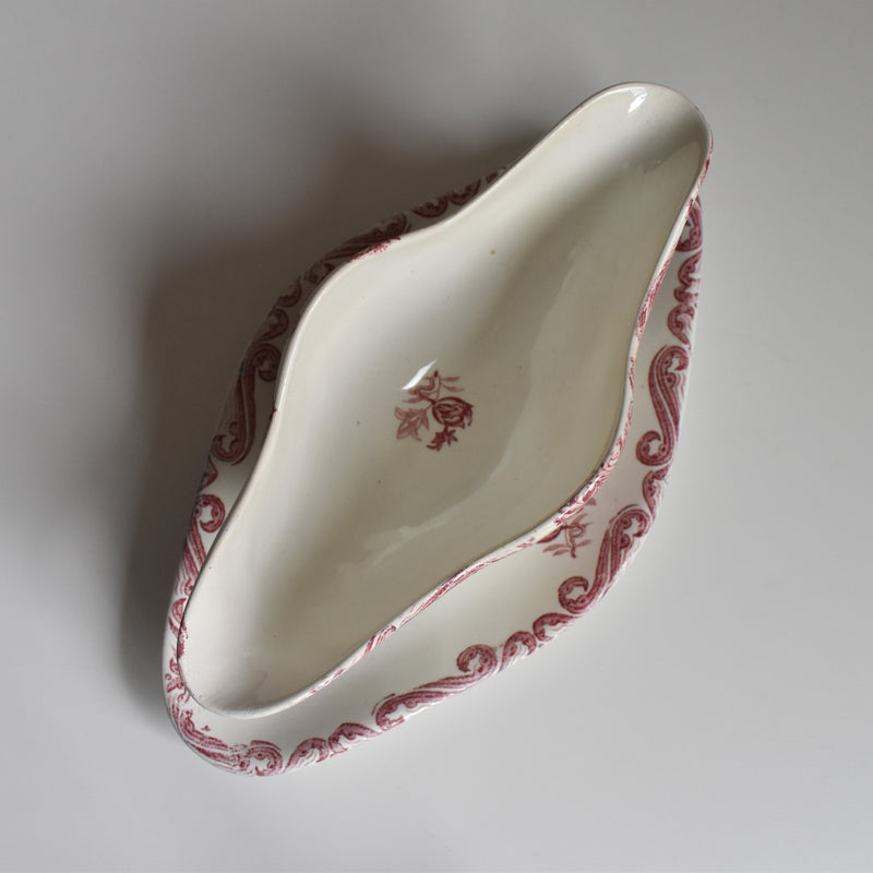 Antique Sauce Boat LG Clairefontaine Pavots