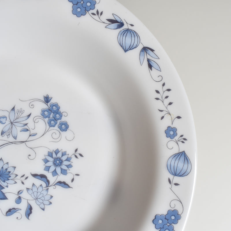 Vintage Glass Deep Plate ARCOPAL Oignon Bleu
