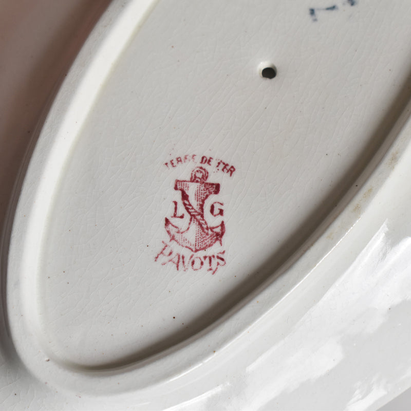 Antique Sauce Boat LG Clairefontaine Pavots