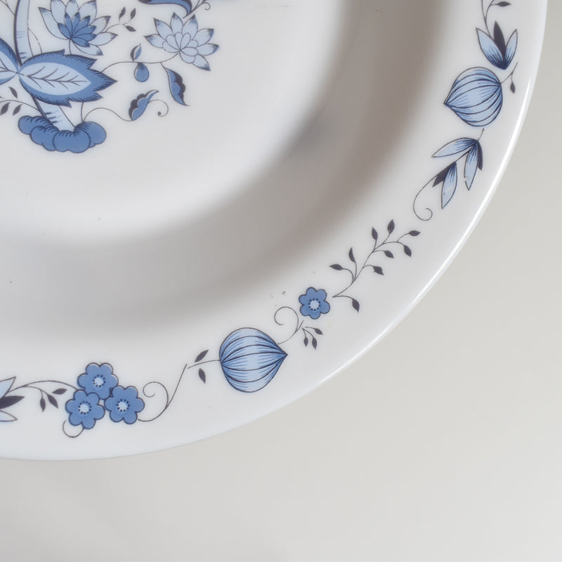 Vintage Glass Deep Plate ARCOPAL Oignon Bleu