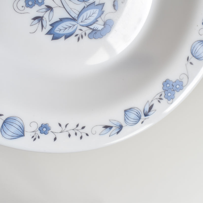 Vintage Glass Deep Plate ARCOPAL Oignon Bleu