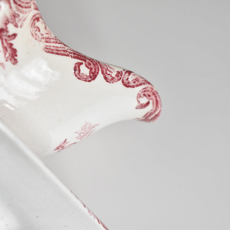 Antique Sauce Boat LG Clairefontaine Pavots