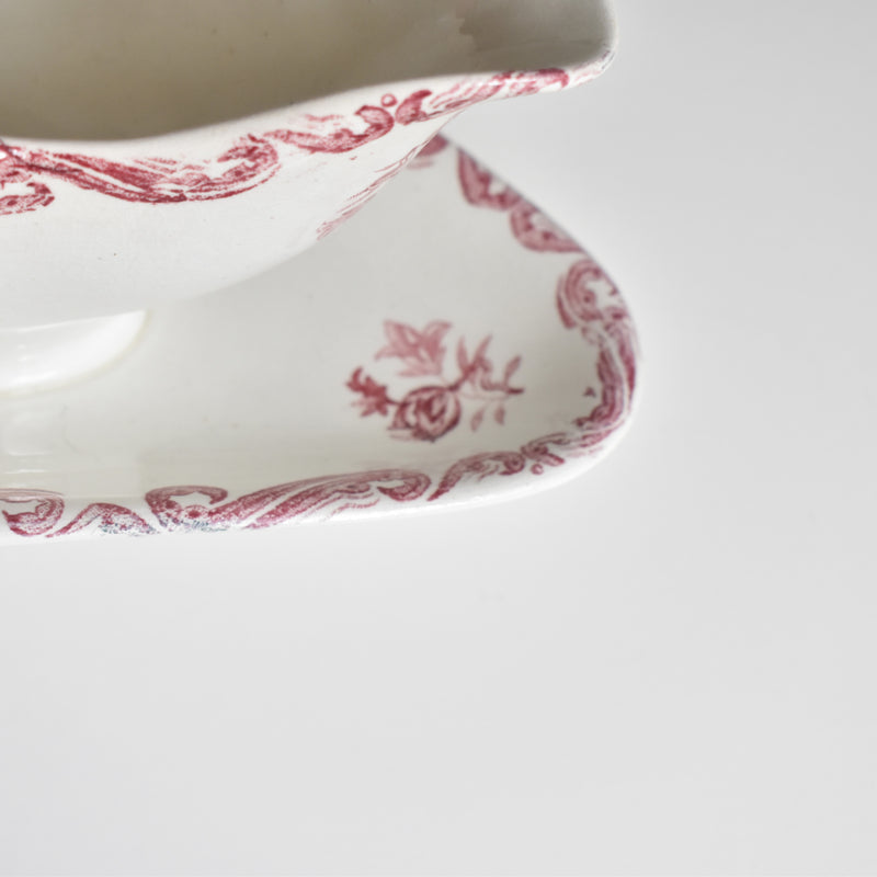 Antique Sauce Boat LG Clairefontaine Pavots