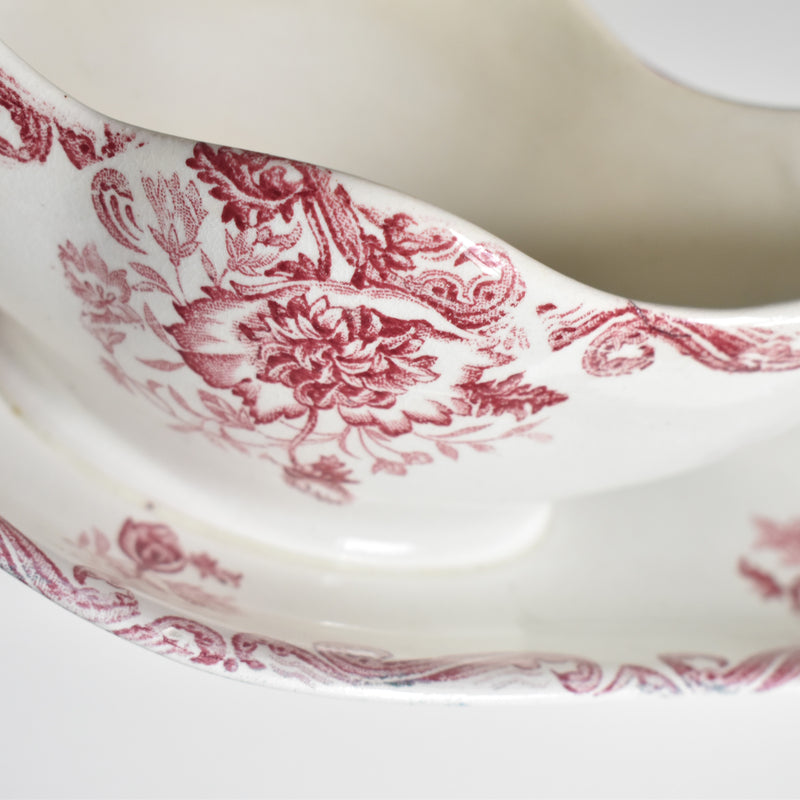 Antique Sauce Boat LG Clairefontaine Pavots