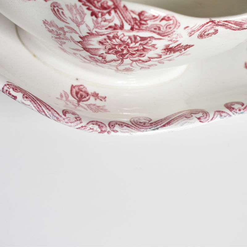 Antique Sauce Boat LG Clairefontaine Pavots