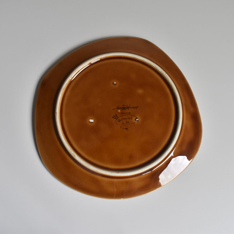 Vintage dessert plate Digoin & Sarreguemines cubisme B