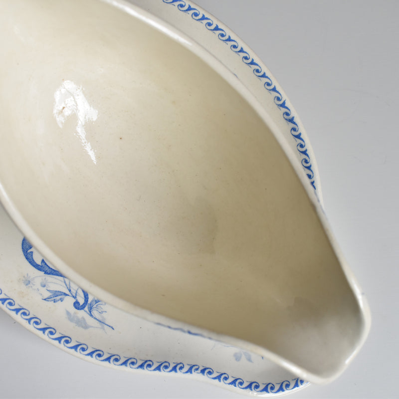Antique Sauce Boat - Creil et Montereau - Papillons