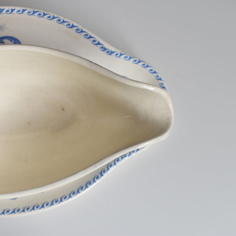 Antique Sauce Boat - Creil et Montereau - Papillons