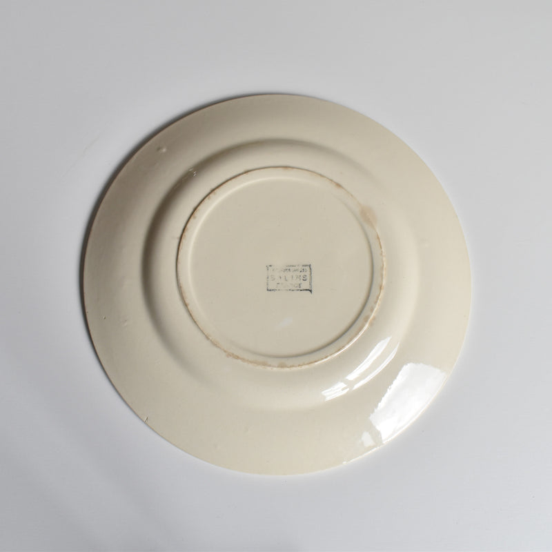Antique Dessert Plate Sarreguemines Moissons Dorées A