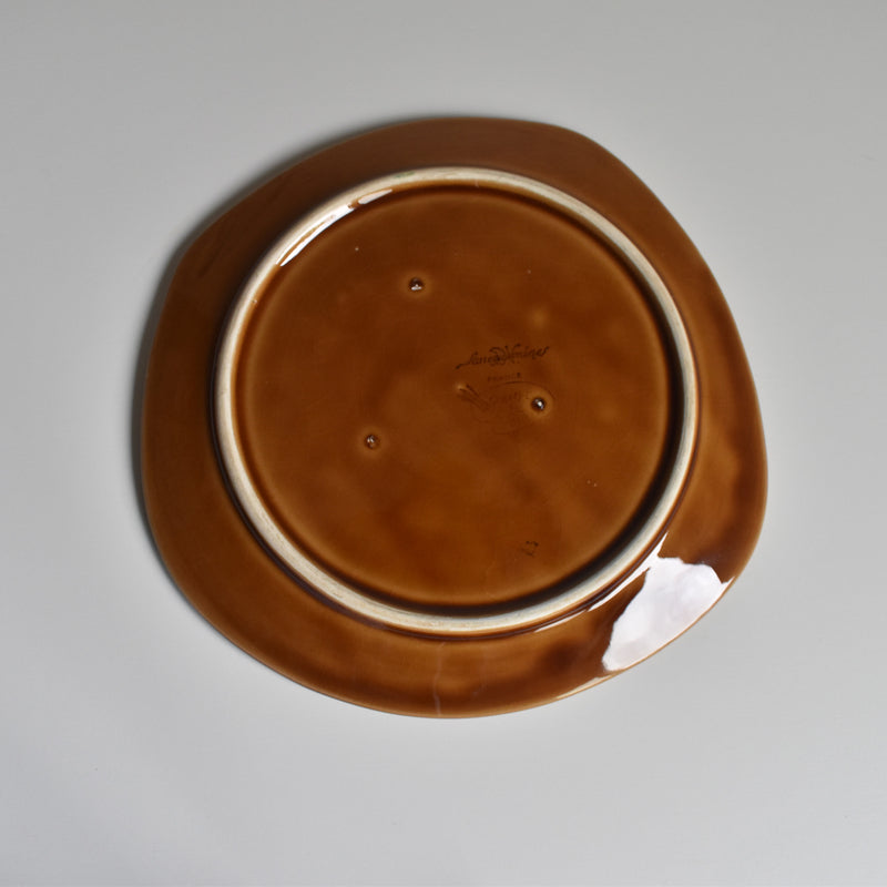 Vintage Dessert Plate, Digoin & Sarreguemines, Cubisme C