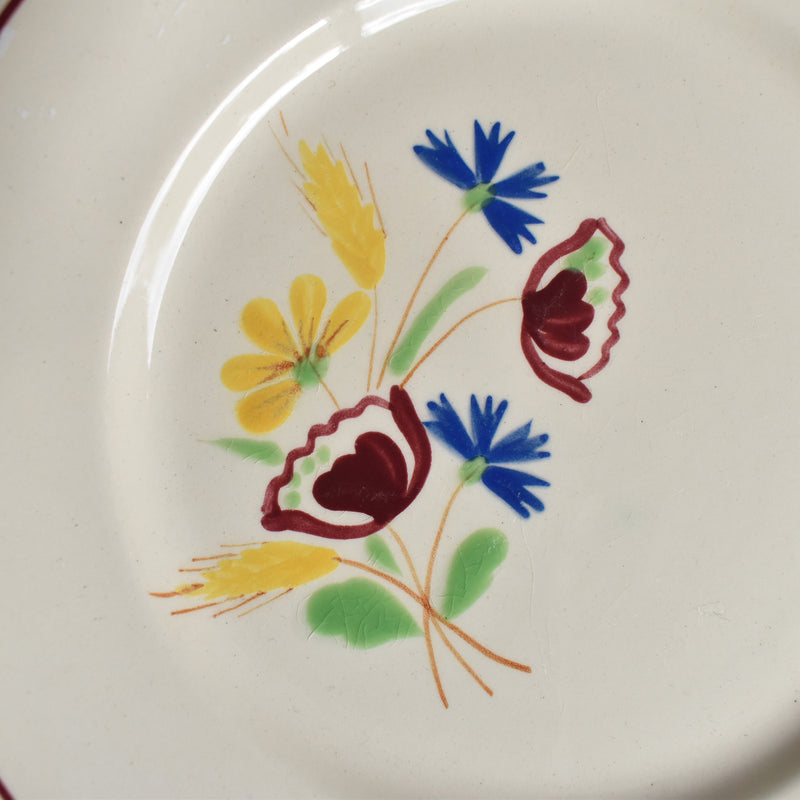 Antique Dessert Plate Sarreguemines Moissons Dorées A