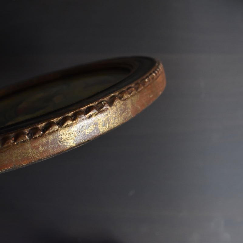 Vintage Round Frame, Virgin Mary