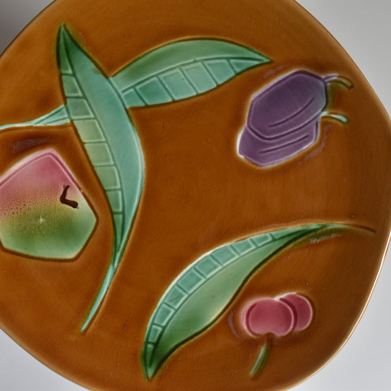 Vintage Dessert Plate, Digoin & Sarreguemines, Cubisme C