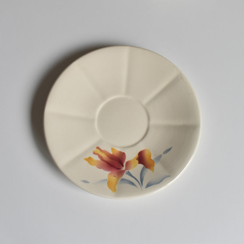 Vintage Coffee Cup and Saucer, Digoin & Sarreguemines Iris 9225 A