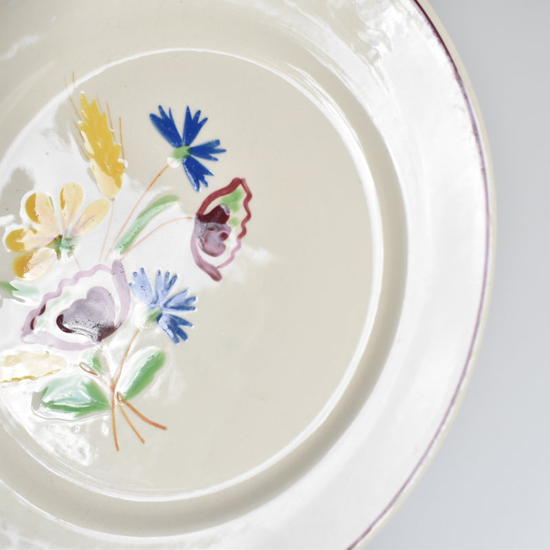 Antique Dessert Plate Sarreguemines Moissons Dorées A