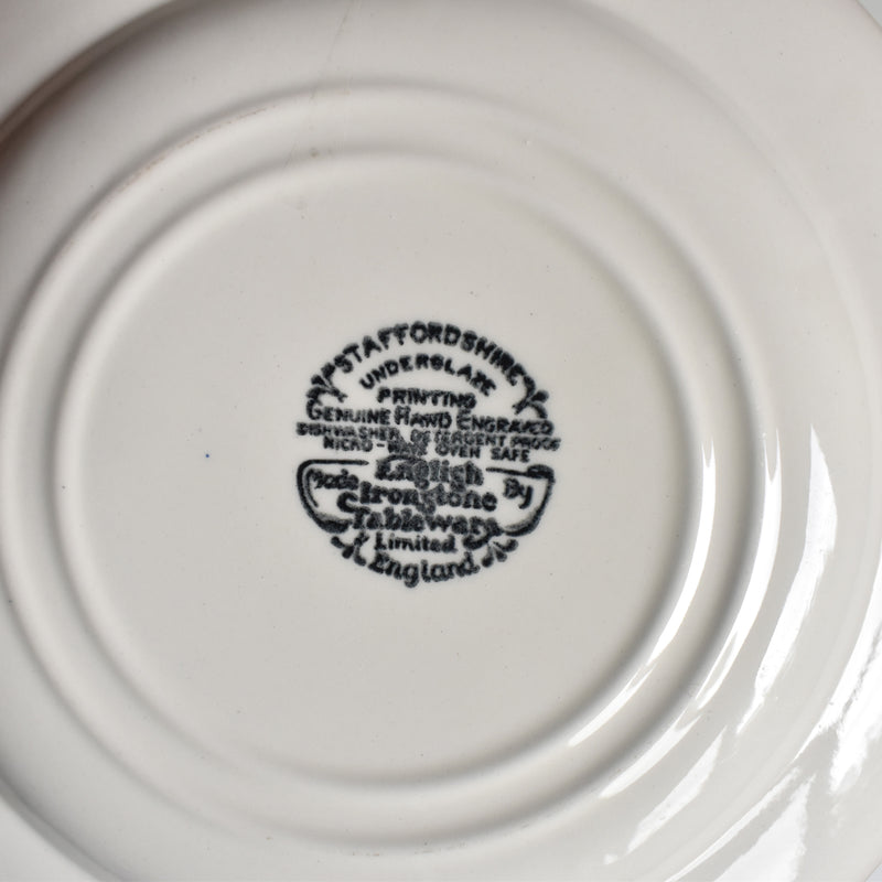 Vintage dessert plate STAFFORDSHIRE ENGLAND F