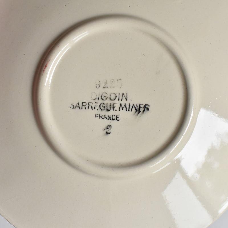 Vintage Coffee Cup and Saucer, Digoin & Sarreguemines Iris 9225 A