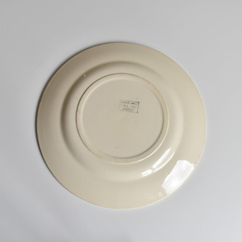 Antique Dessert Plate, Sarreguemines, Moissons dorées B