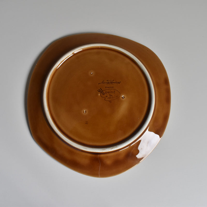 Vintage dessert plate Digoin & Sarreguemines Cubisme D