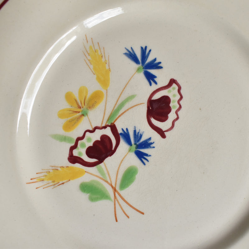 Antique Dessert Plate, Sarreguemines, Moissons dorées B