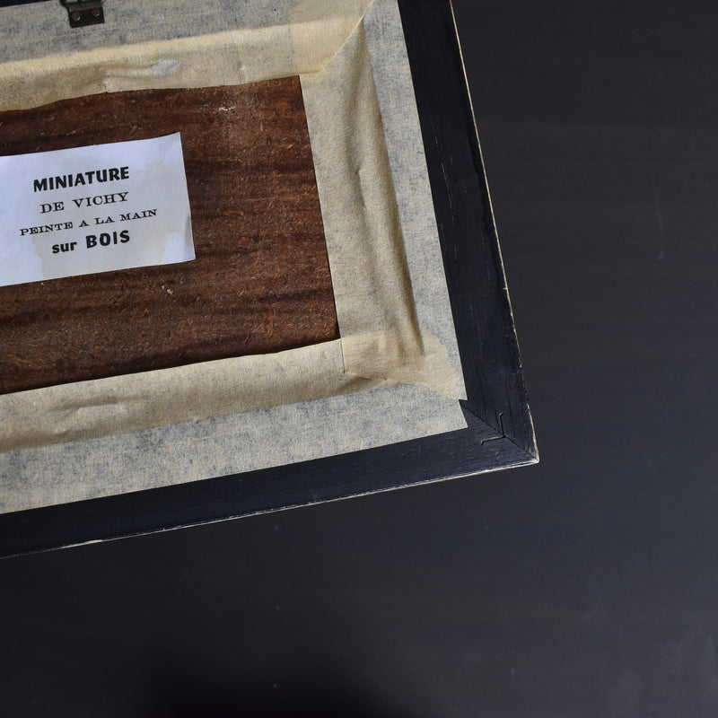 ヴィンテージフレーム 絵付き Miniature de Vichy