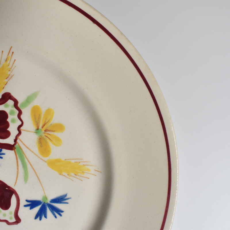 Antique Dessert Plate, Sarreguemines, Moissons dorées B