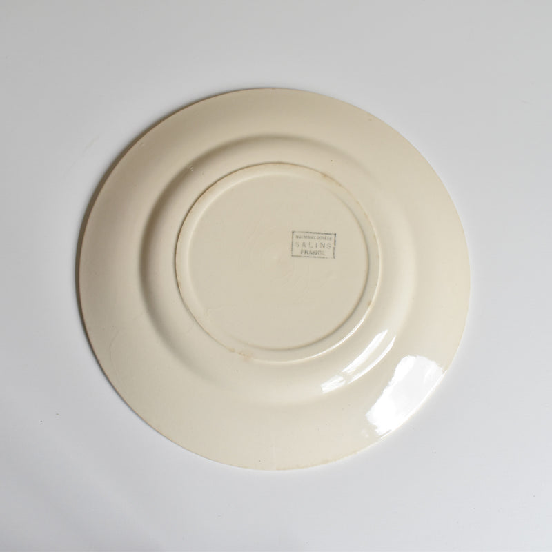 Antique dessert plate, Sarreguemines, Moissons dorées C