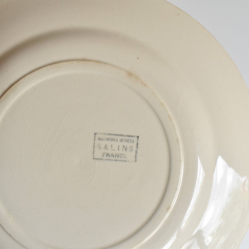 Antique dessert plate, Sarreguemines, Moissons dorées C