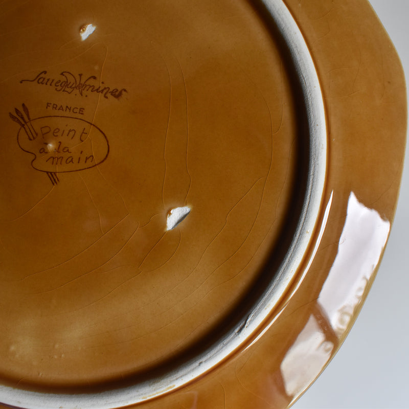 Vintage dessert plate Digoin & Sarreguemines cubisme E