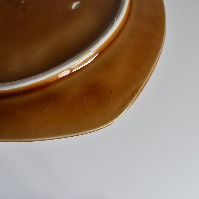 Vintage dessert plate Digoin & Sarreguemines cubisme E