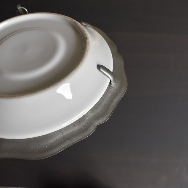 ヴィンテージピューター＆陶器 スモール絵皿