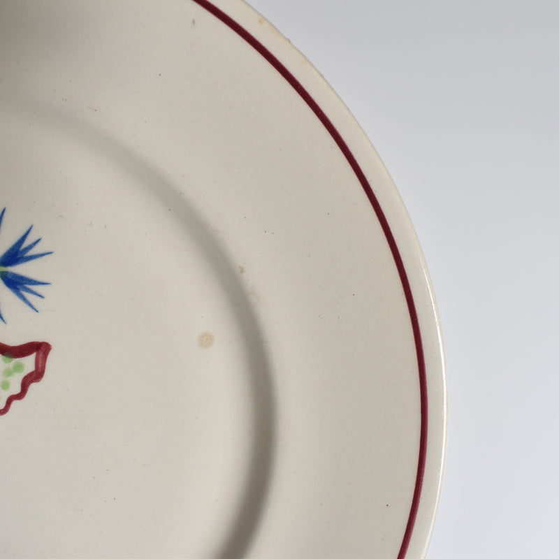 Antique dessert plate, Sarreguemines, Moissons dorées C